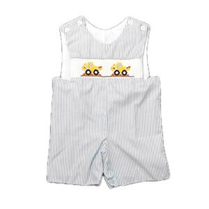 Unknown Brand Boys Blue | White Tractors Romper size: 9-12 Months